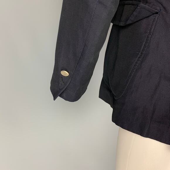 BAND OF OUTSIDERS Size 40 Navy Cotton / Linen Sport Coat - Picture 5 of 7